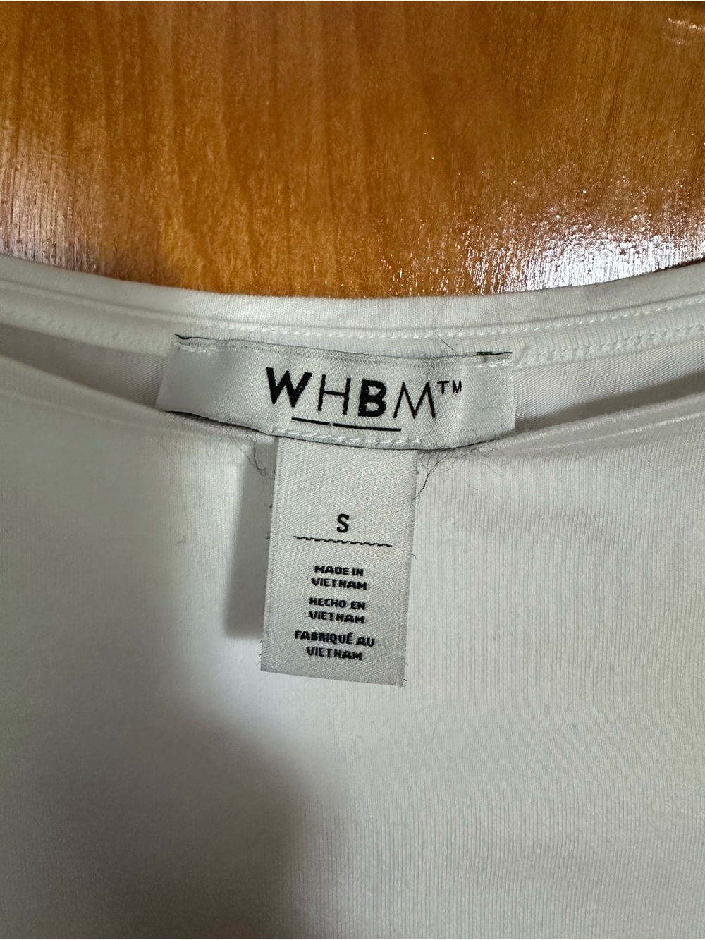 White House Black Market White Short Sleeve Side-Ruched Tee - Picture 3 of 3